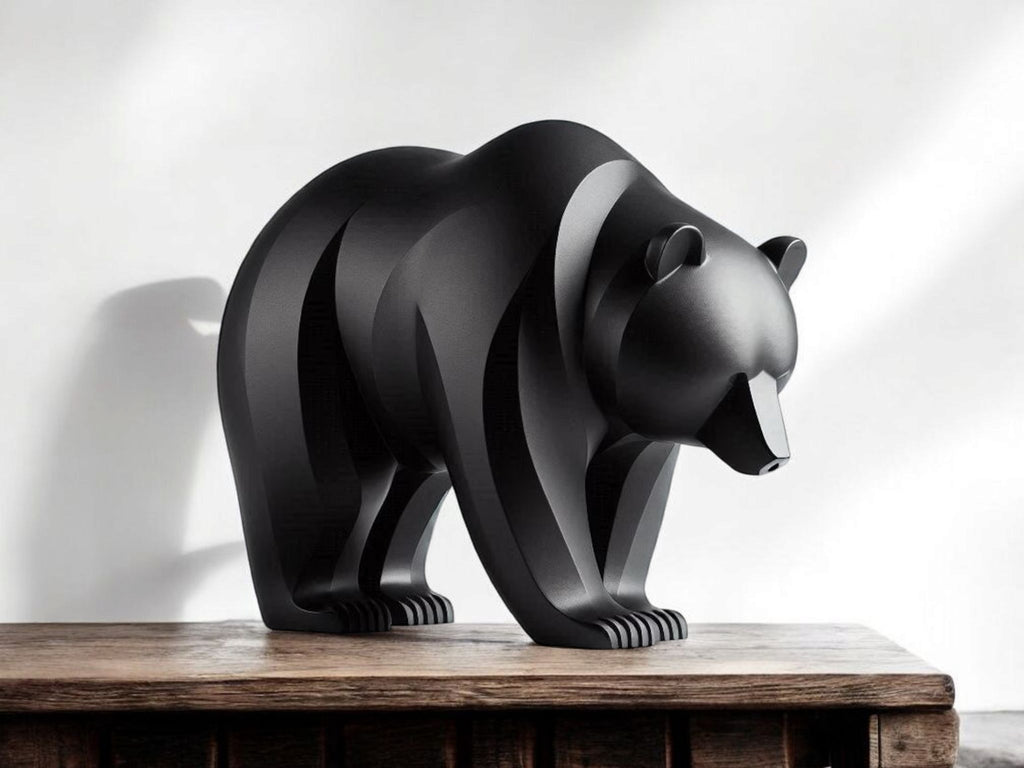 Geometric Bear Sculpture
