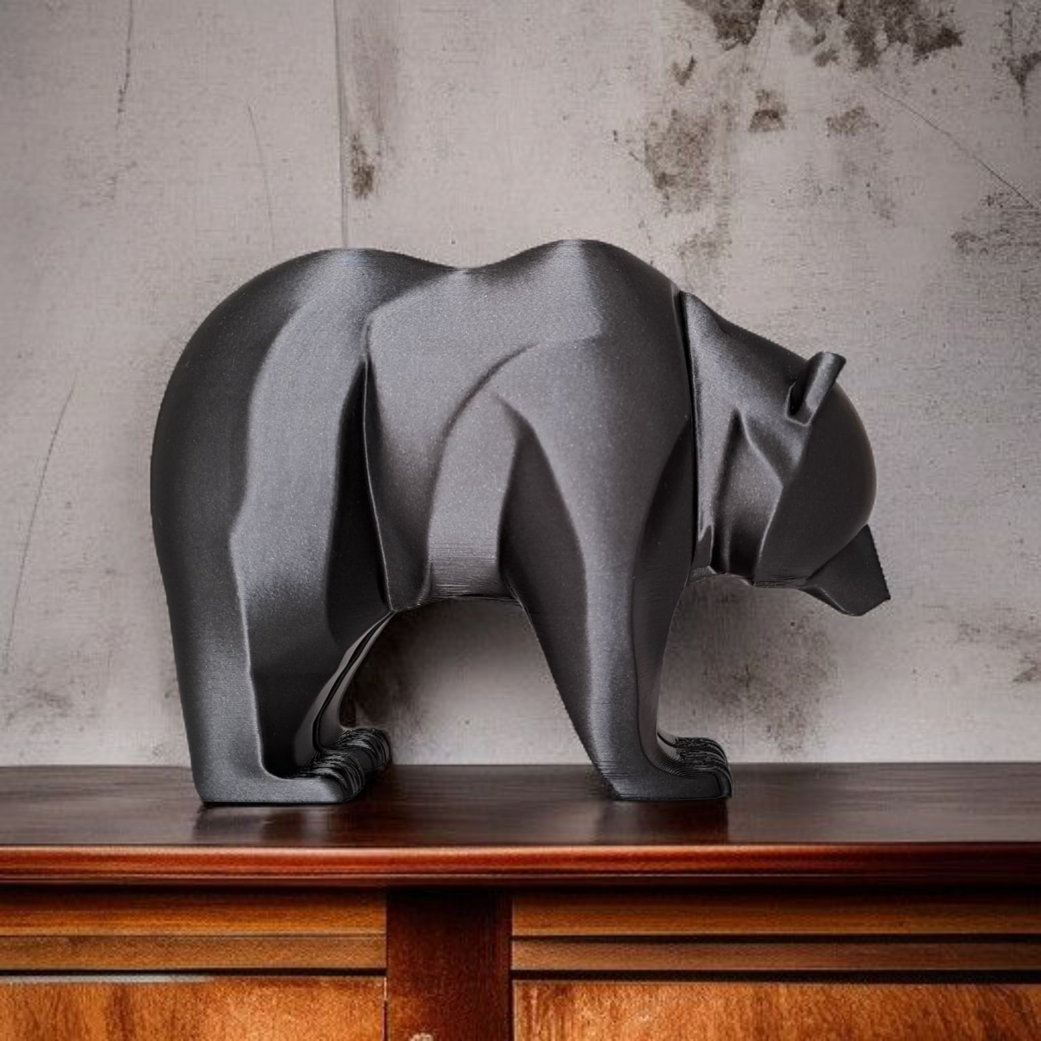 Geometric Bear Sculpture