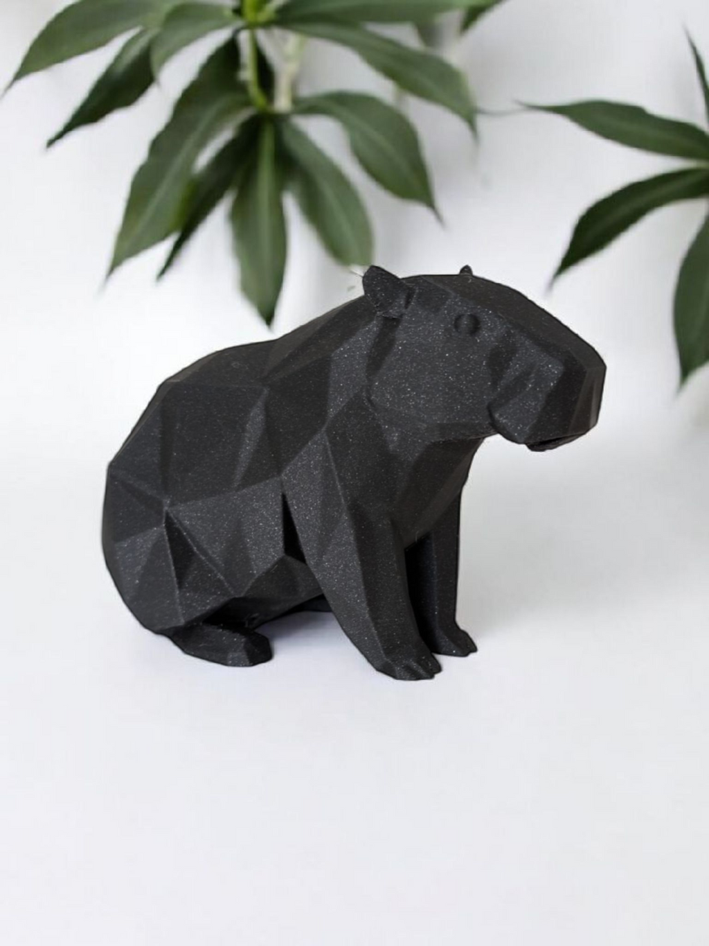Low Poly Capybara Figurine - 3D Printed Desk Decor