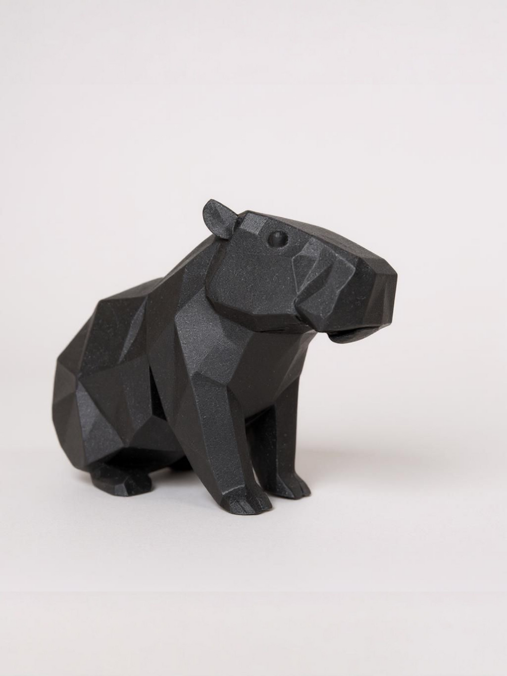 Low Poly Capybara Figurine - 3D Printed Desk Decor