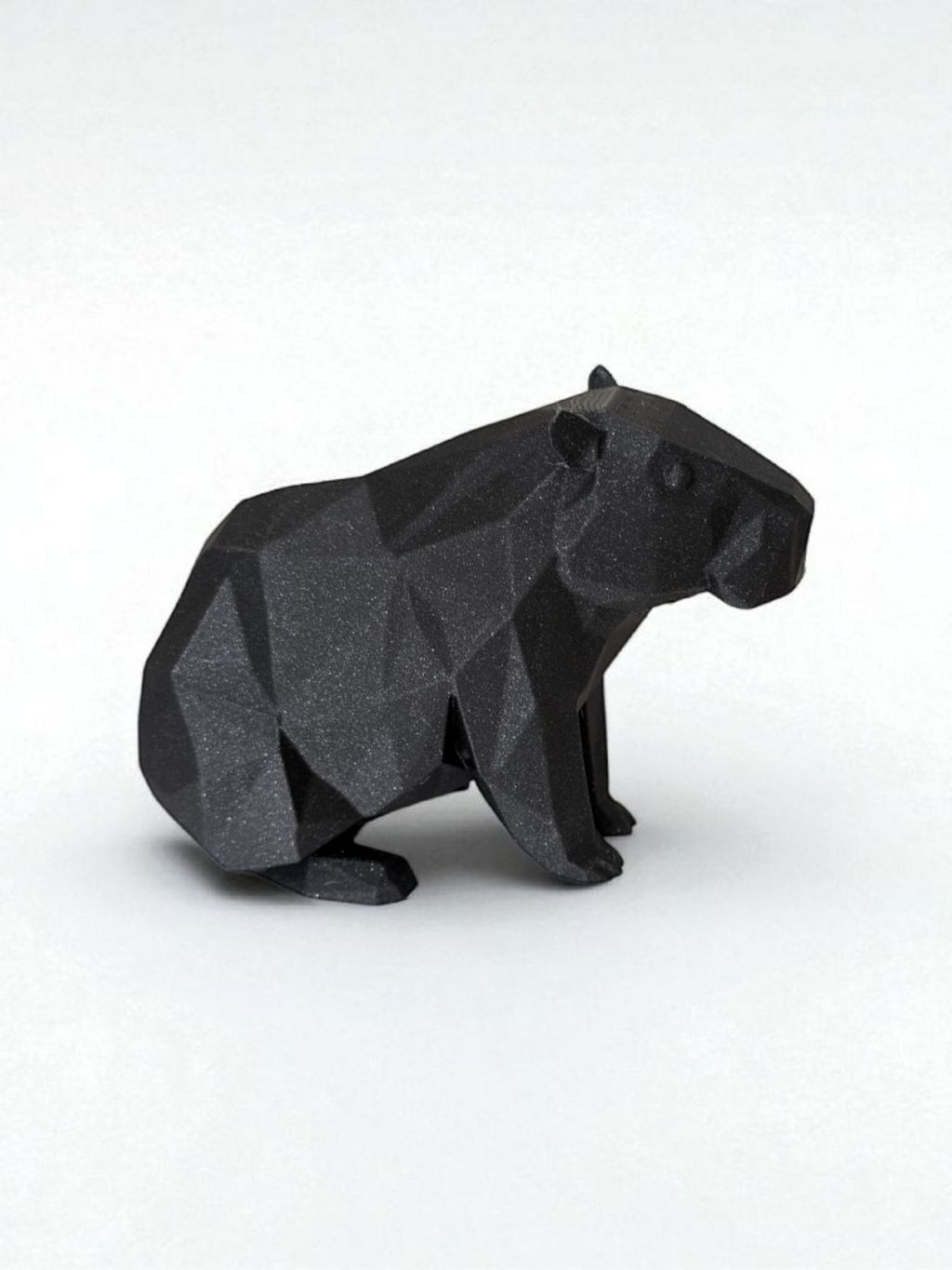 Low Poly Capybara Figurine - 3D Printed Desk Decor