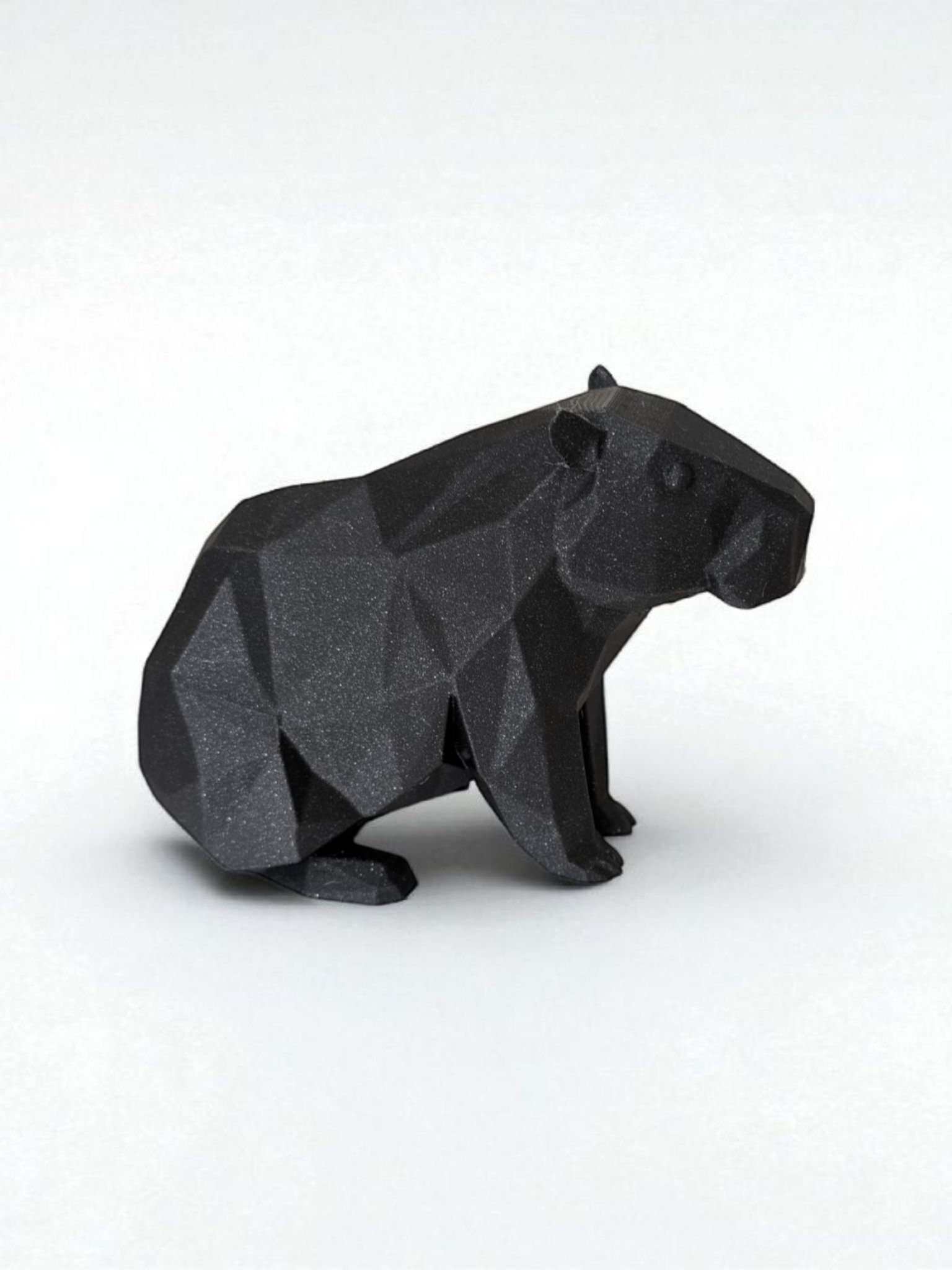 Low Poly Capybara Figurine - 3D Printed Desk Decor