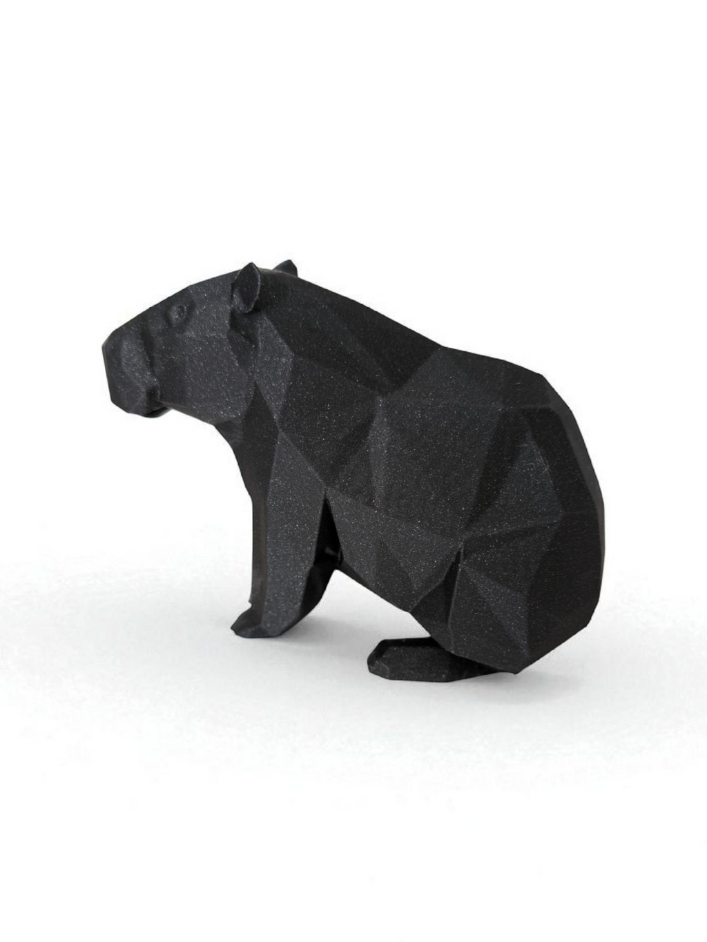 Low Poly Capybara Figurine - 3D Printed Desk Decor