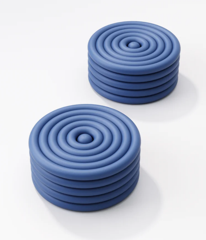 Spiral Coaster Set - 3D Printed Modern Geometric Drink Coasters