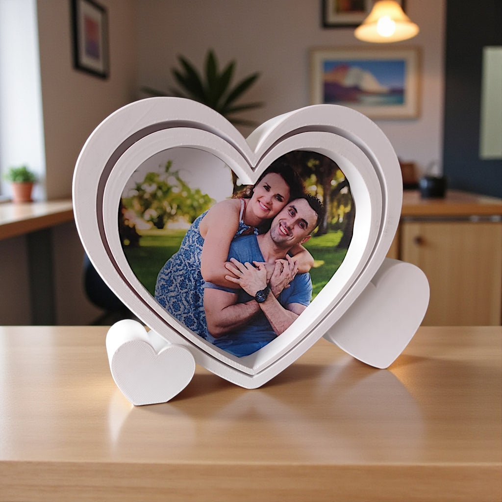 3D Printed Heart-Shaped Picture Frame