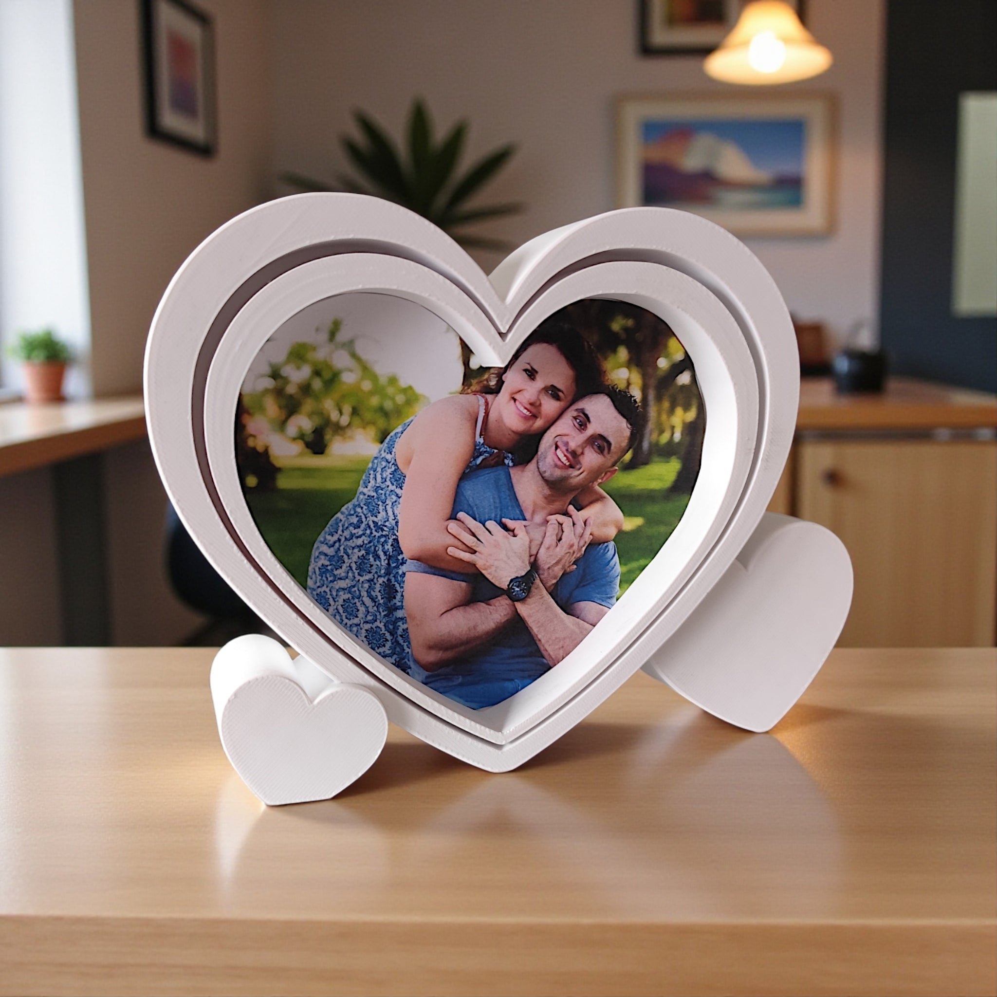 3D Printed Heart-Shaped Picture Frame