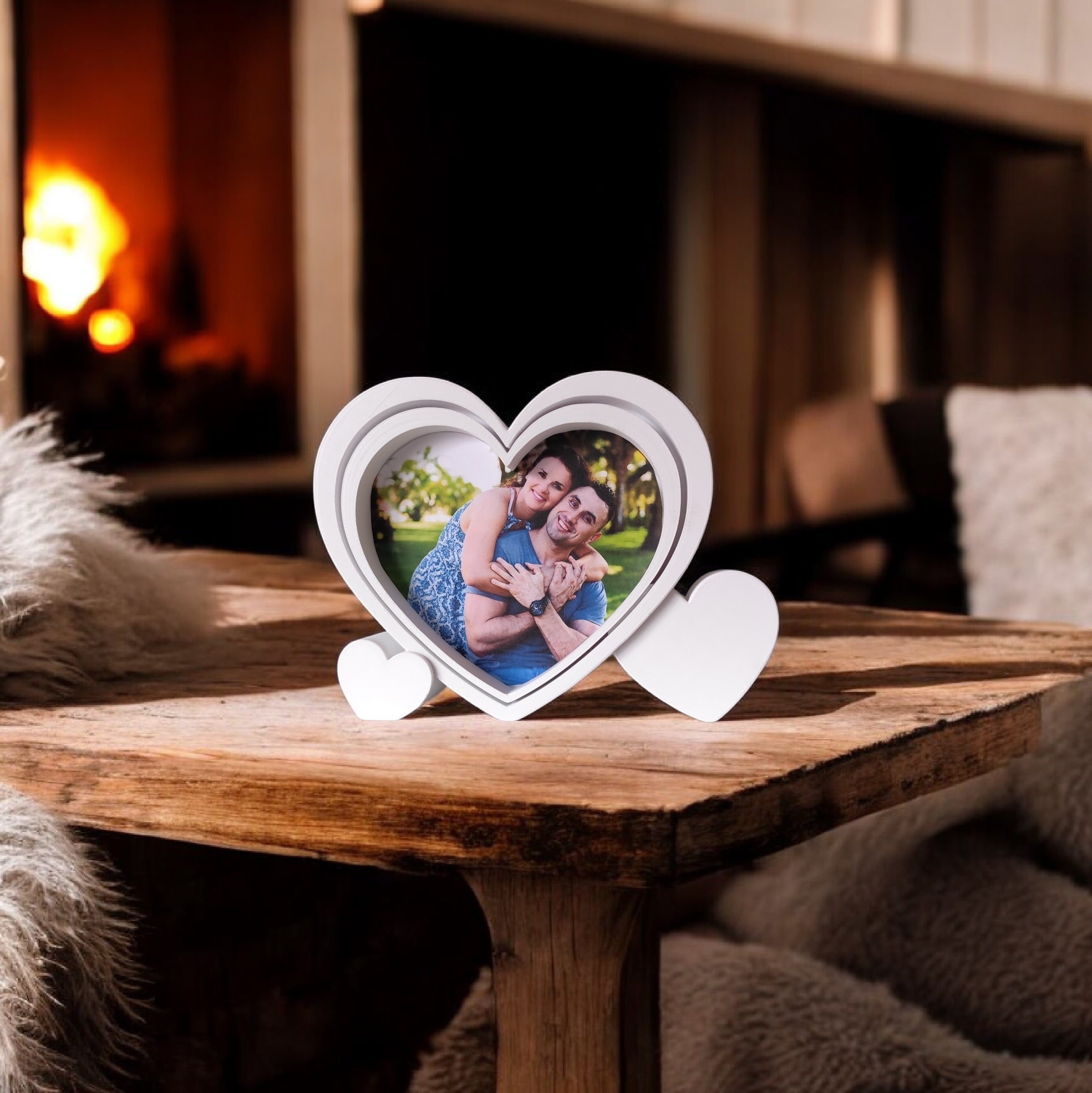 3D Printed Heart-Shaped Picture Frame