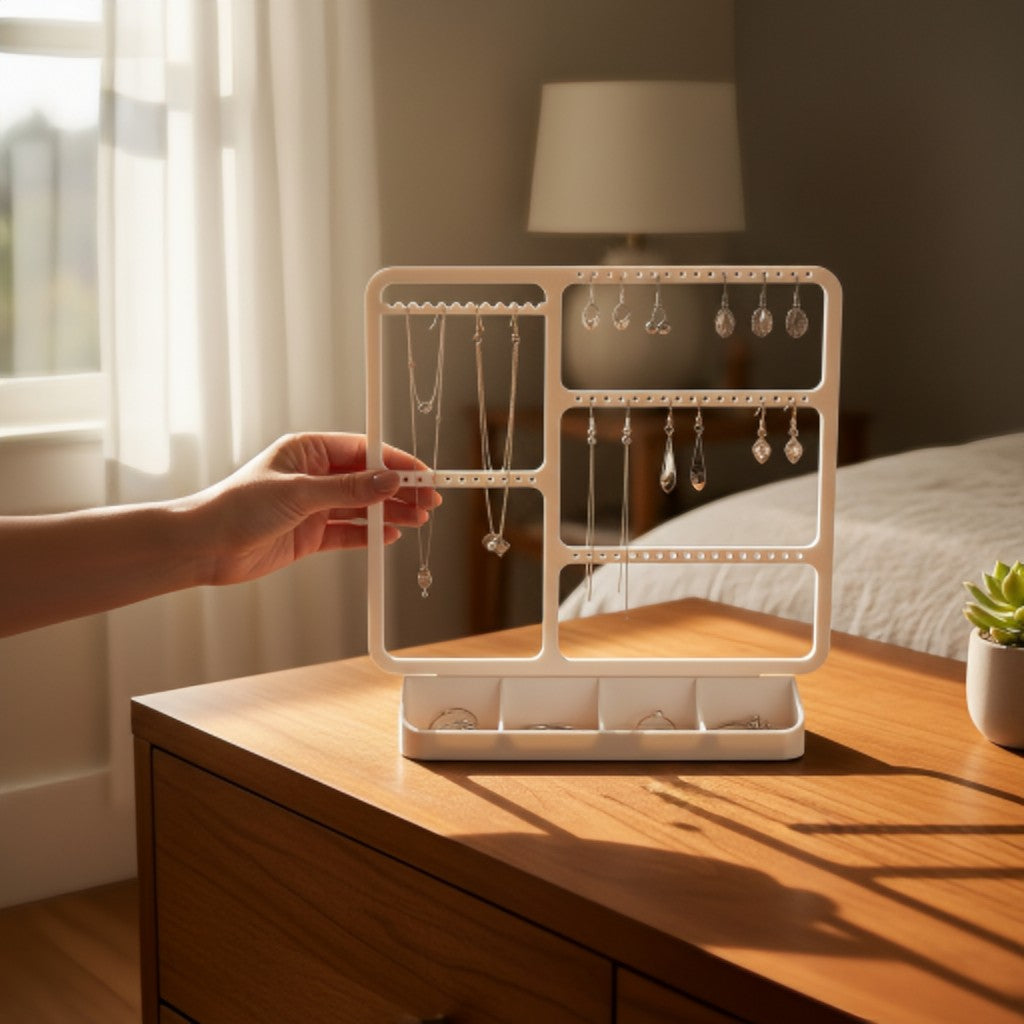 3D Printed Jewelry Organizer Stand - Multi-Tier Display & Storage