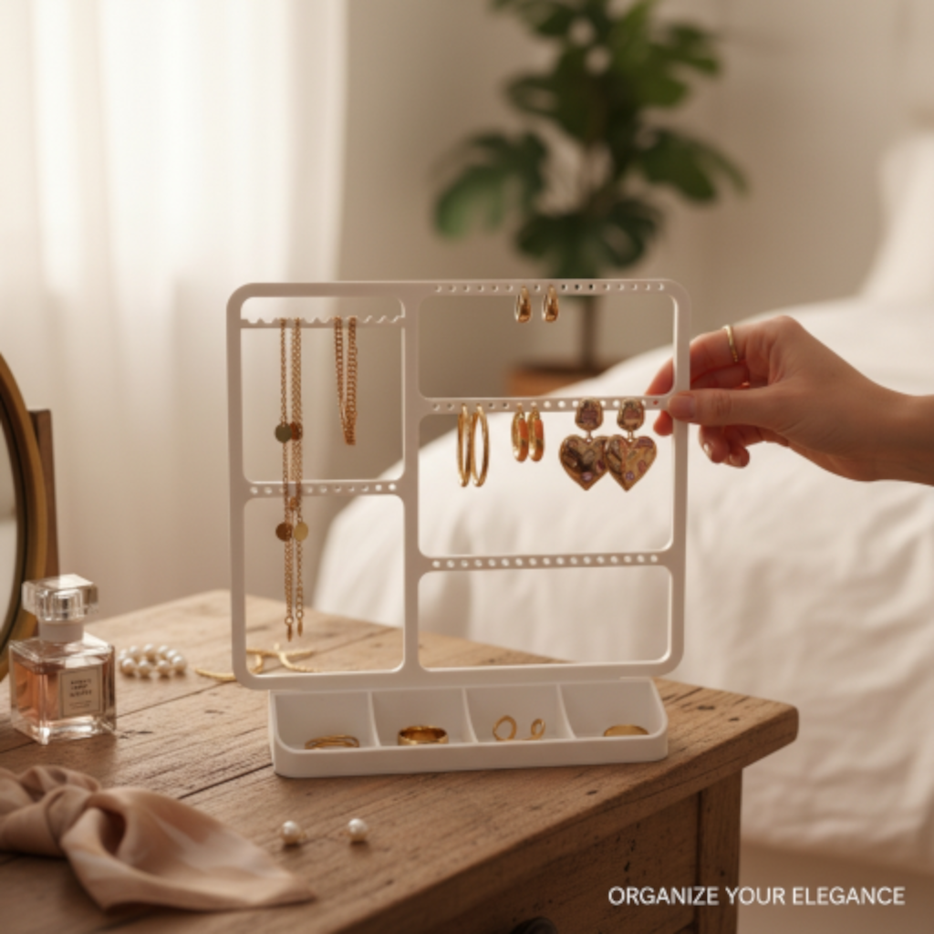 3D Printed Jewelry Organizer Stand - Multi-Tier Display & Storage
