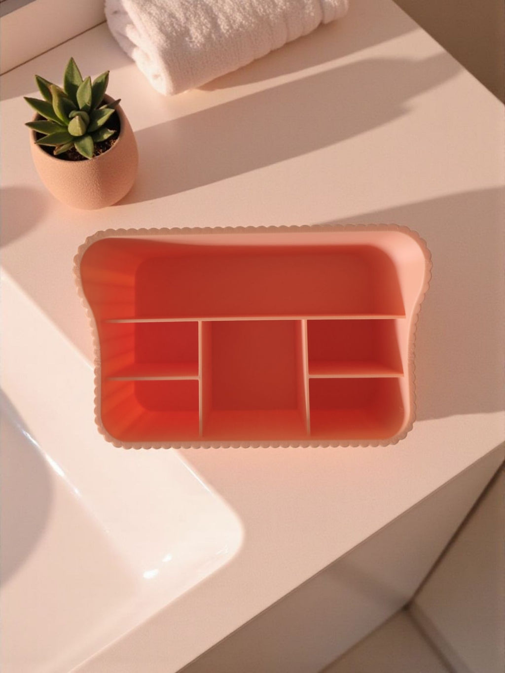 Multi-Compartment Makeup Organizer | Beauty Storage Solution