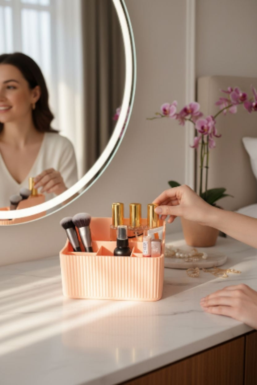 Multi-Compartment Makeup Organizer | Beauty Storage Solution