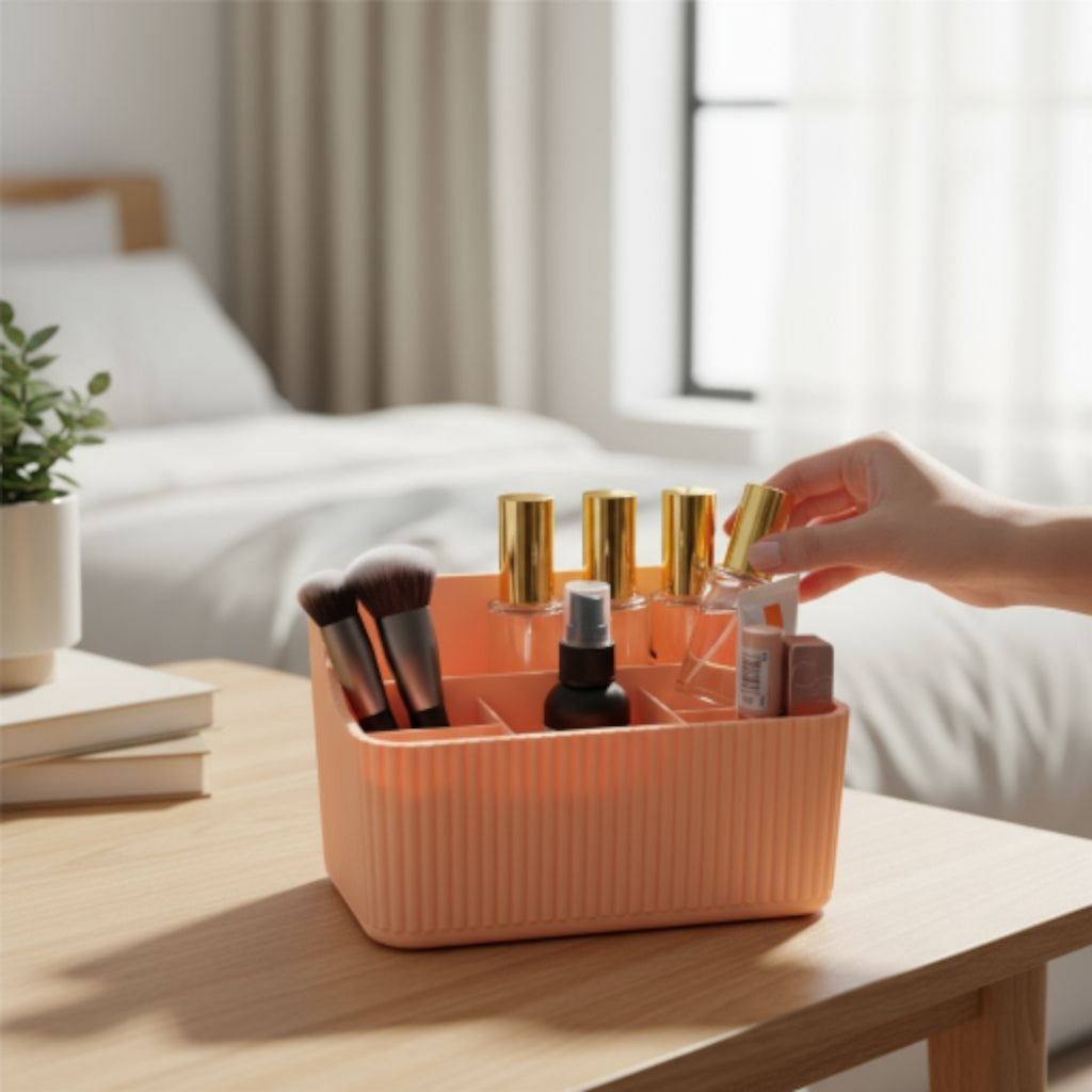 Multi-Compartment Makeup Organizer | Beauty Storage Solution