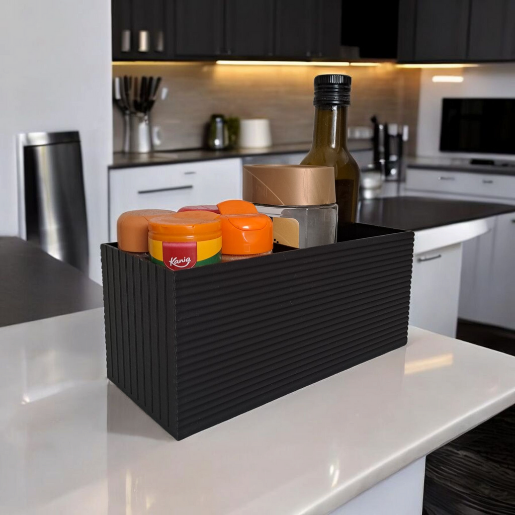 Dual-Compartment Ribbed Organizer