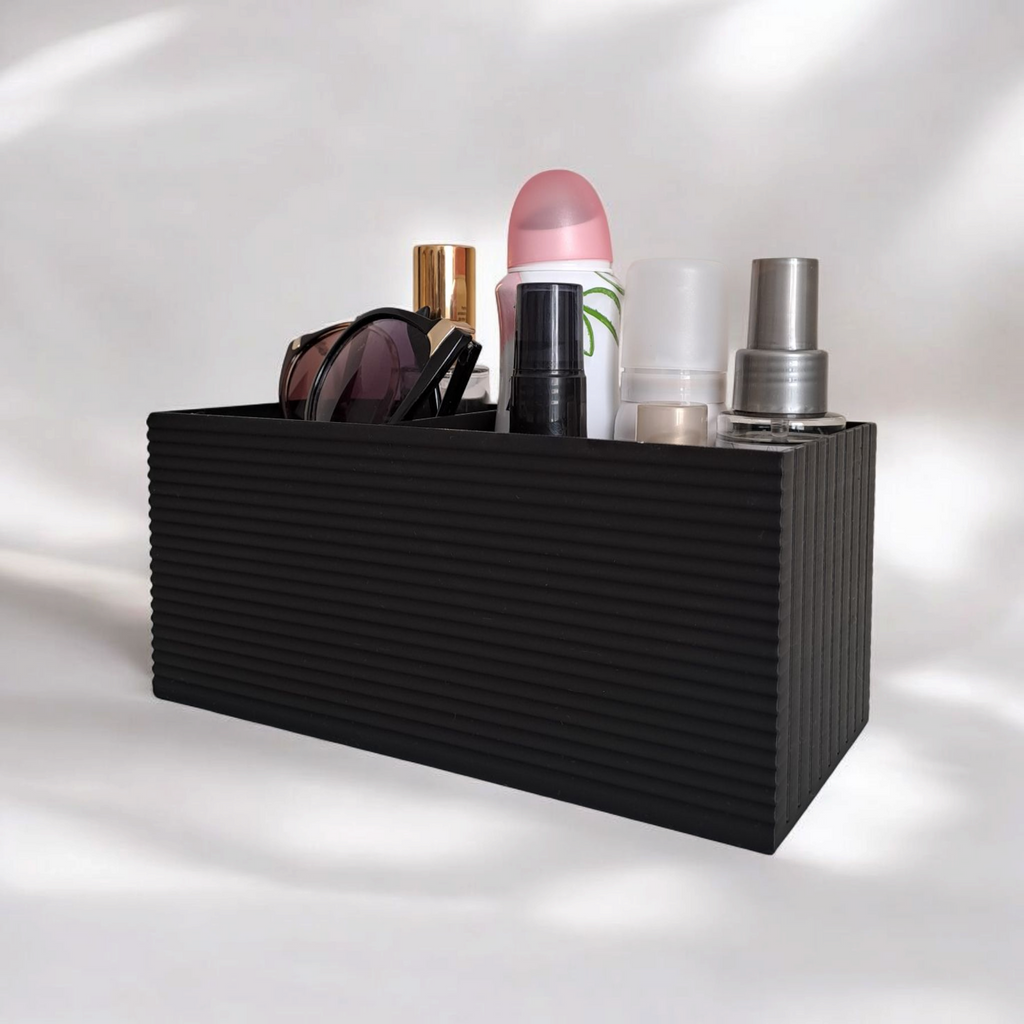 Dual-Compartment Ribbed Organizer