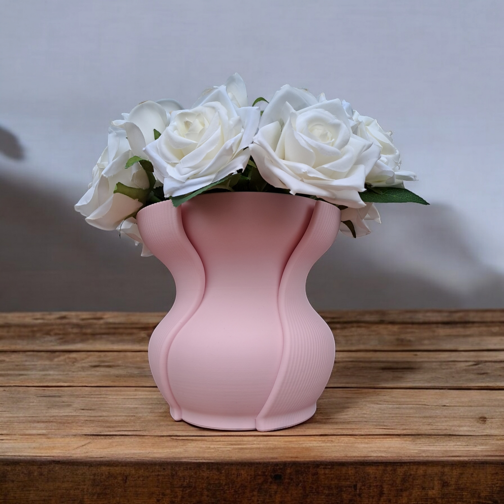 3D Printed Sculptural Wave Vase