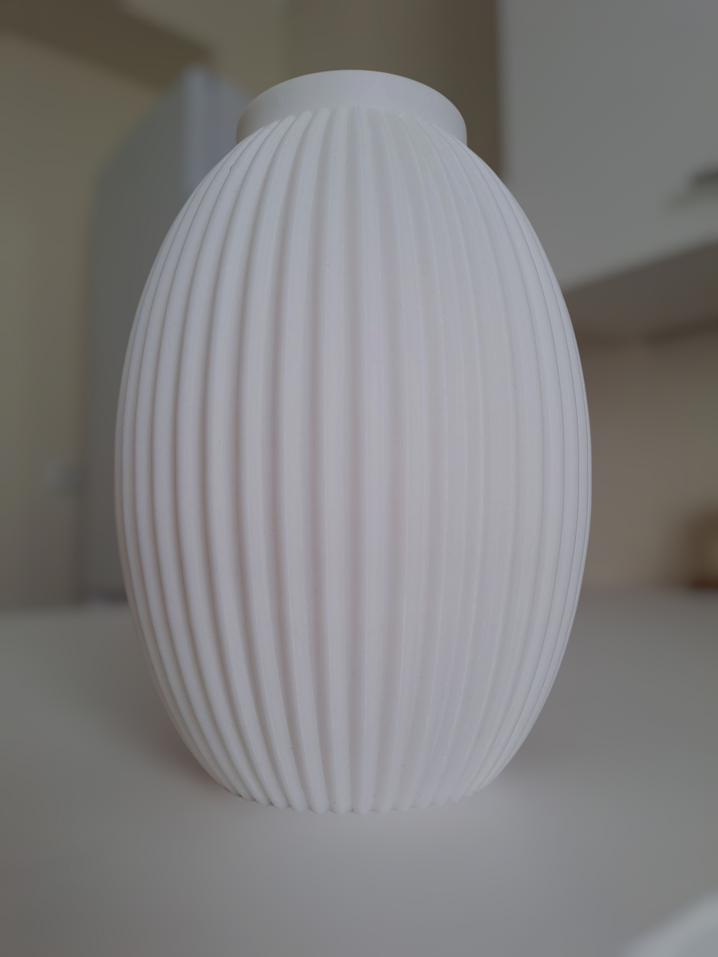 Modern Ribbed Bulbous Design Vase