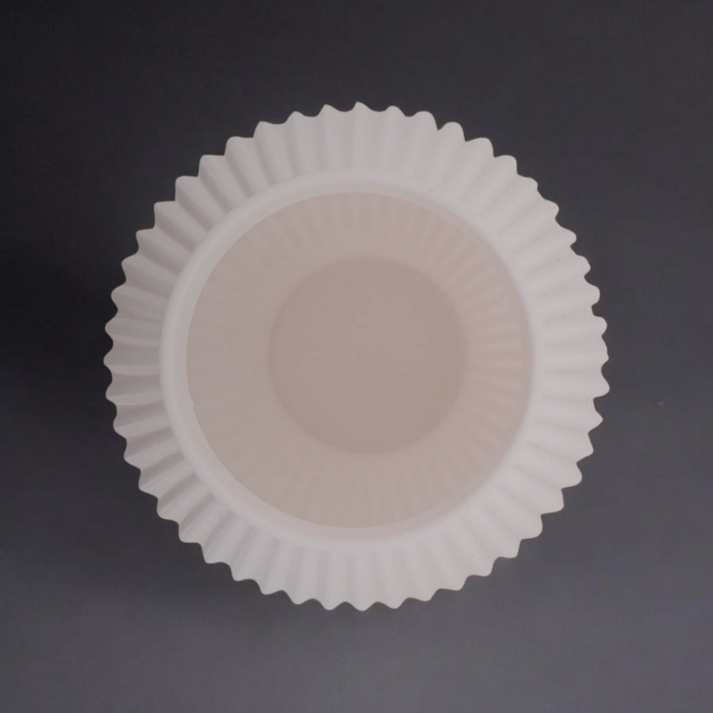 Modern Ribbed Bulbous Design Vase