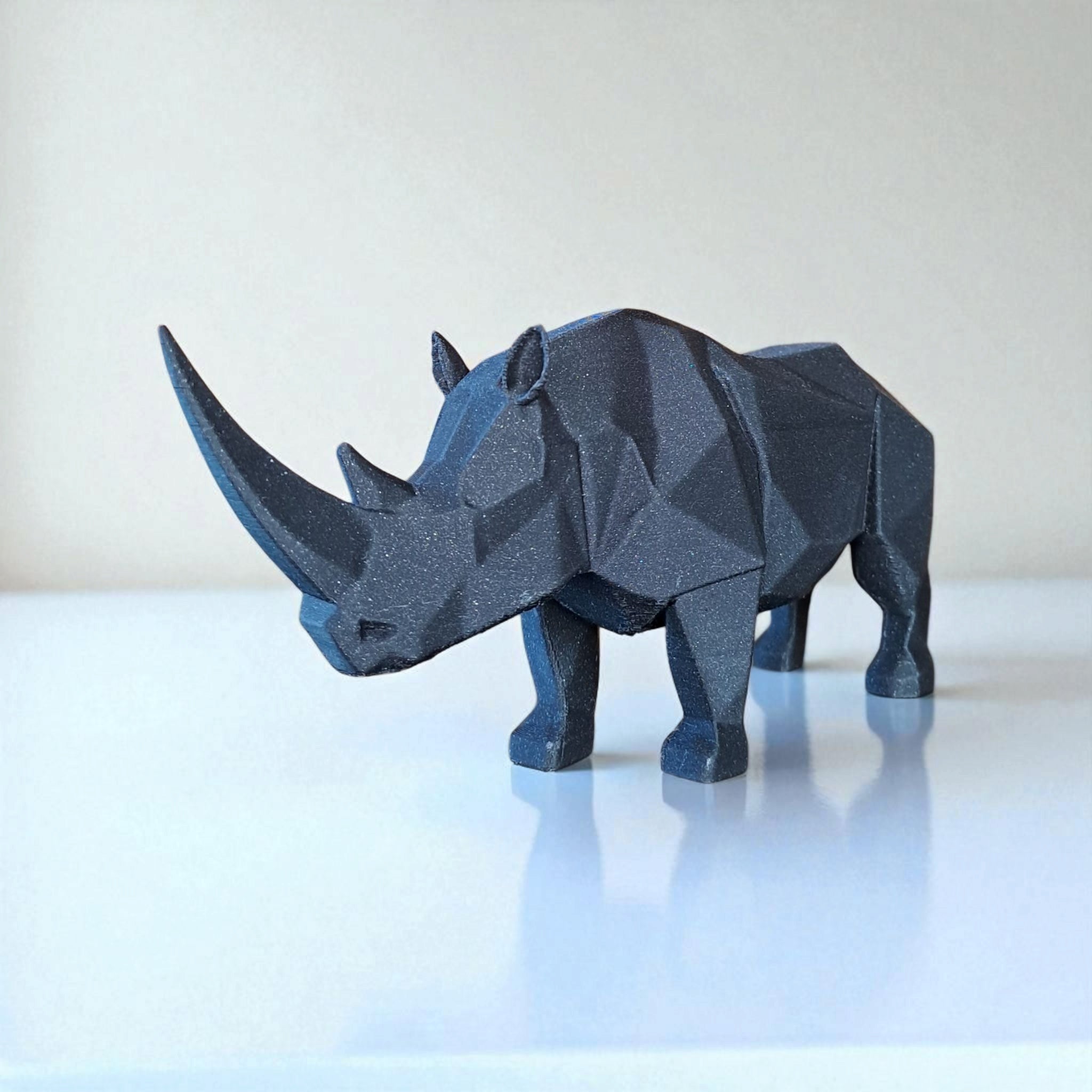 Geometric Rhino Sculpture