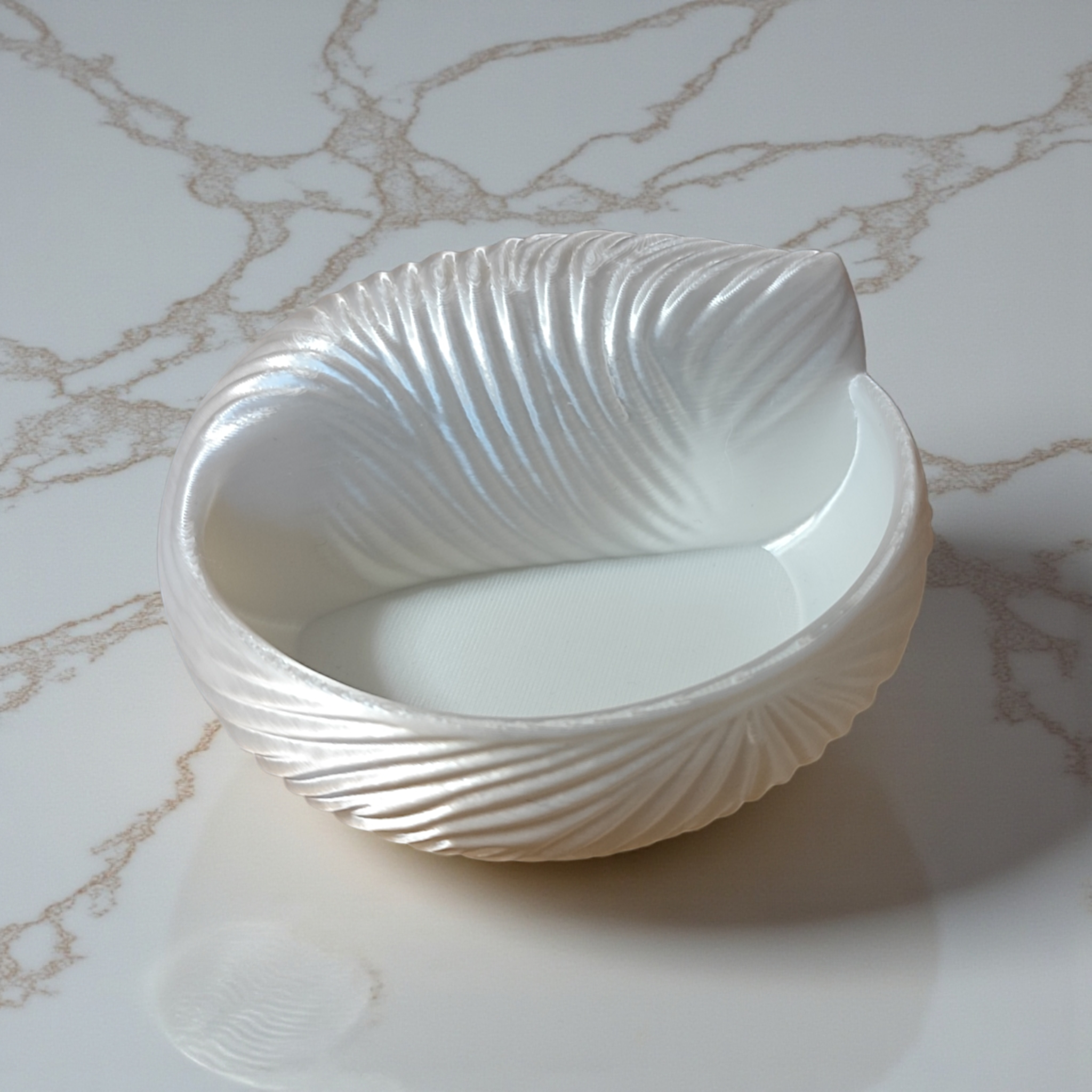 Seashell Jewelry Dish - 3D Printed Coastal Decor Trinket Tray
