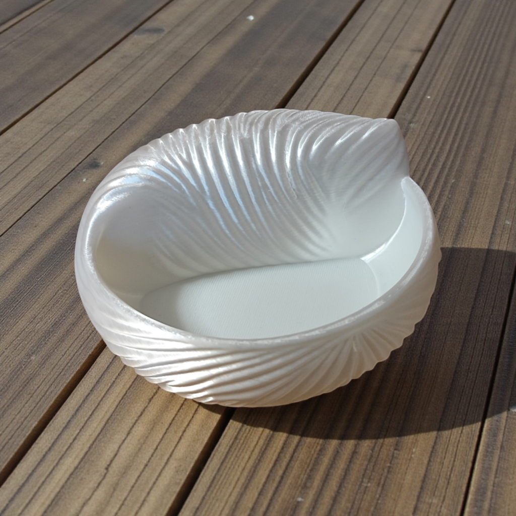Seashell Jewelry Dish - 3D Printed Coastal Decor Trinket Tray