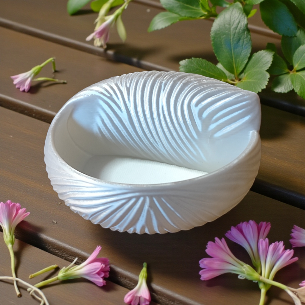 Seashell Jewelry Dish - 3D Printed Coastal Decor Trinket Tray