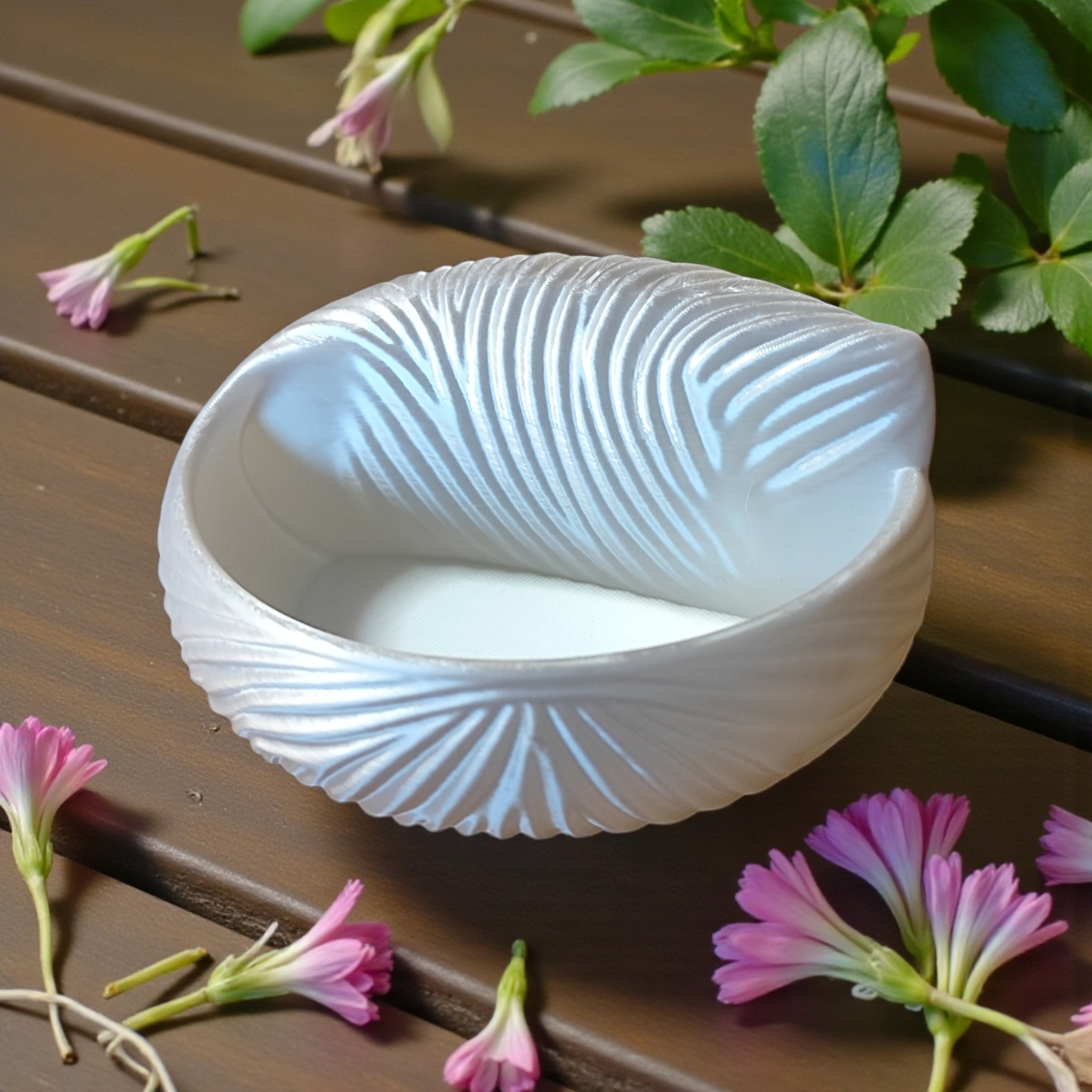 Seashell Jewelry Dish - 3D Printed Coastal Decor Trinket Tray