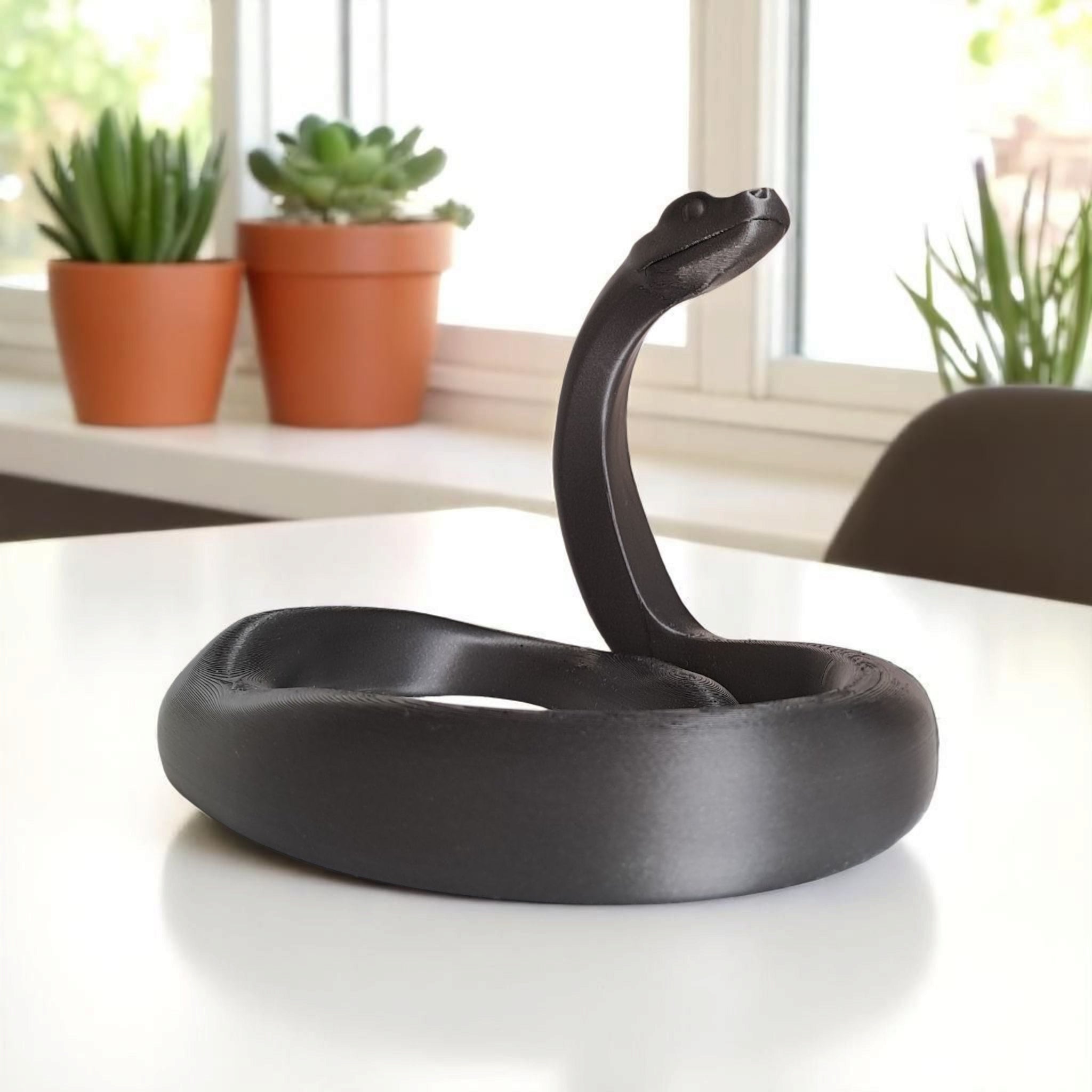 Coiled Serpent Sculpture