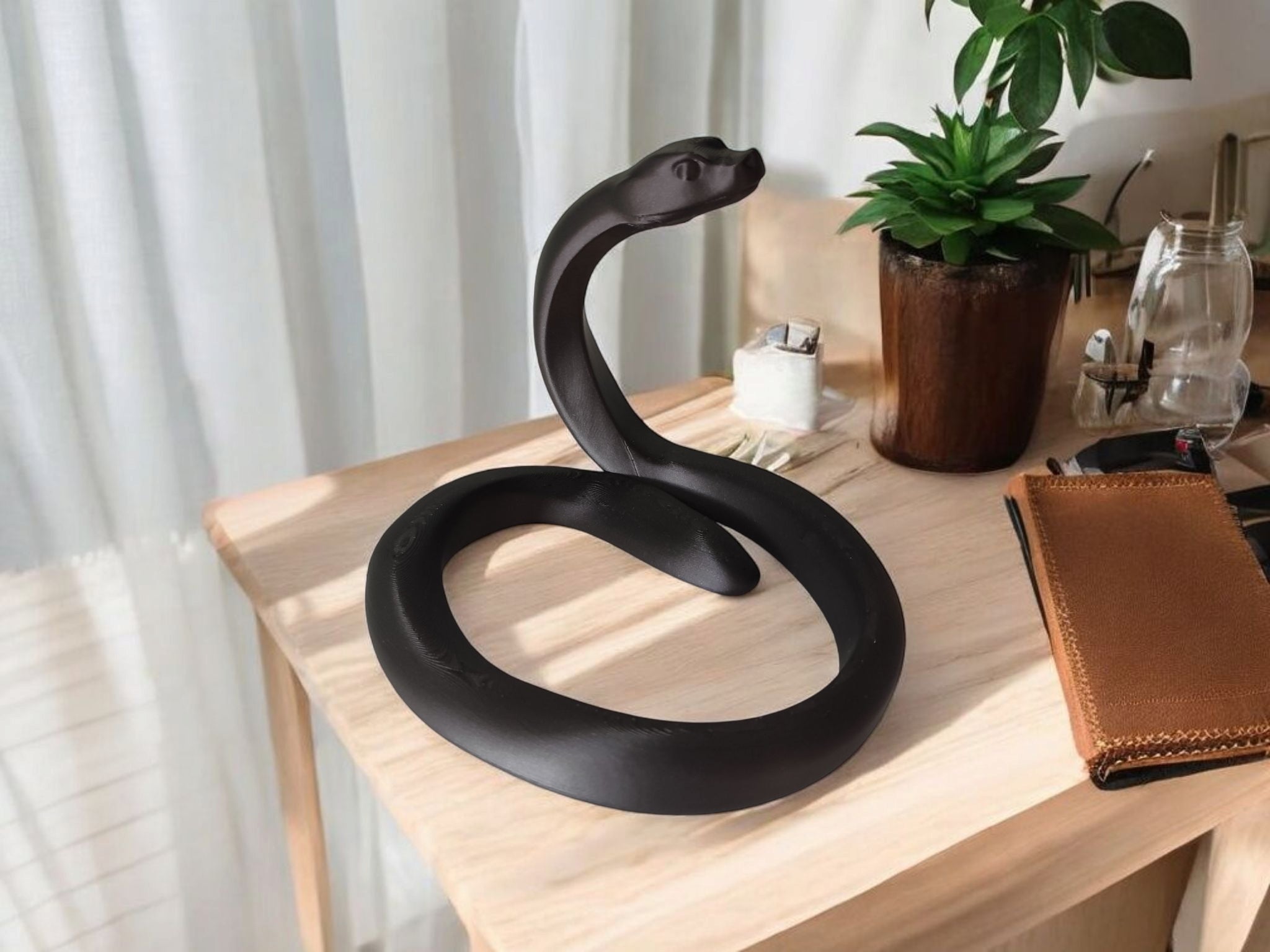 Coiled Serpent Sculpture