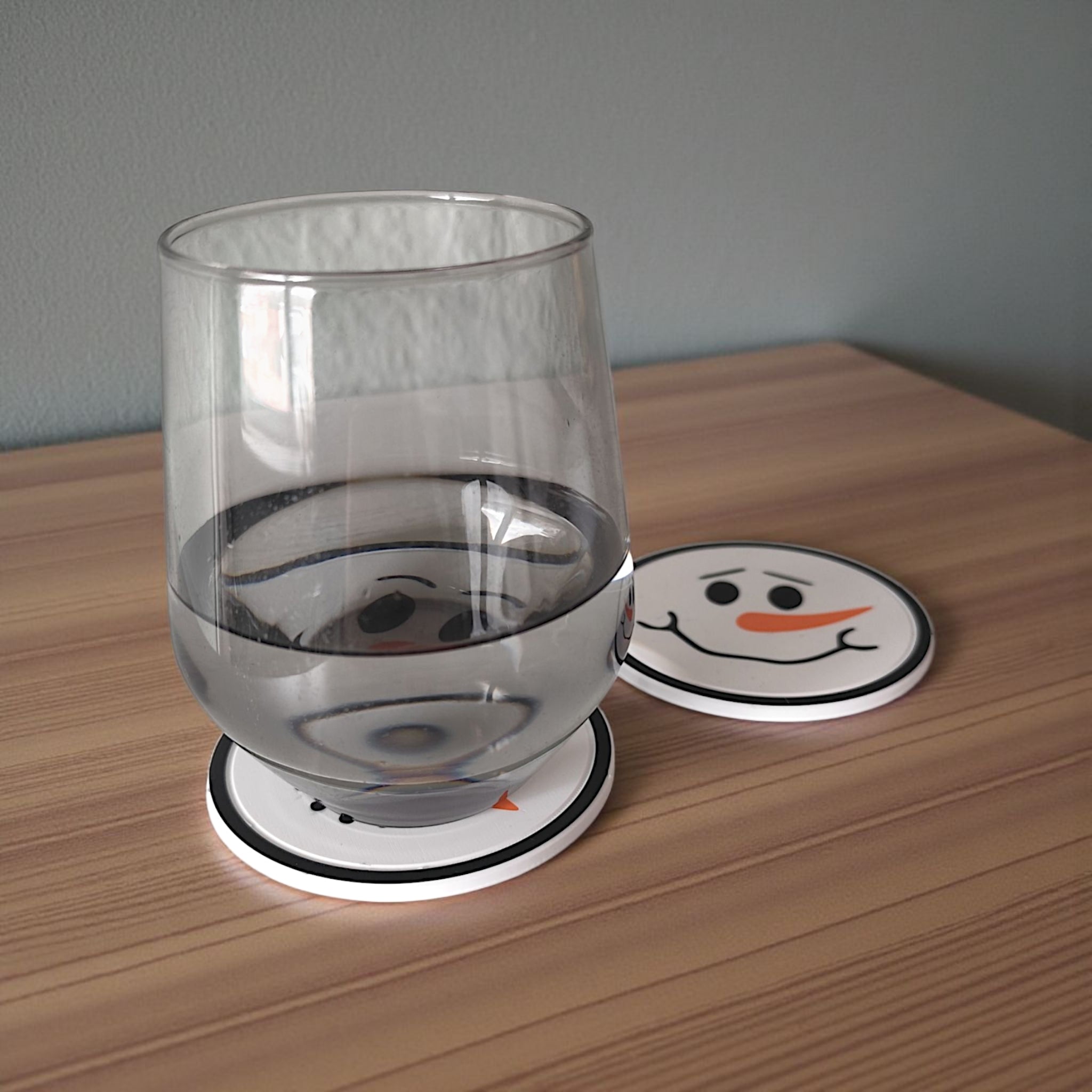 Snowman Face Coaster Set