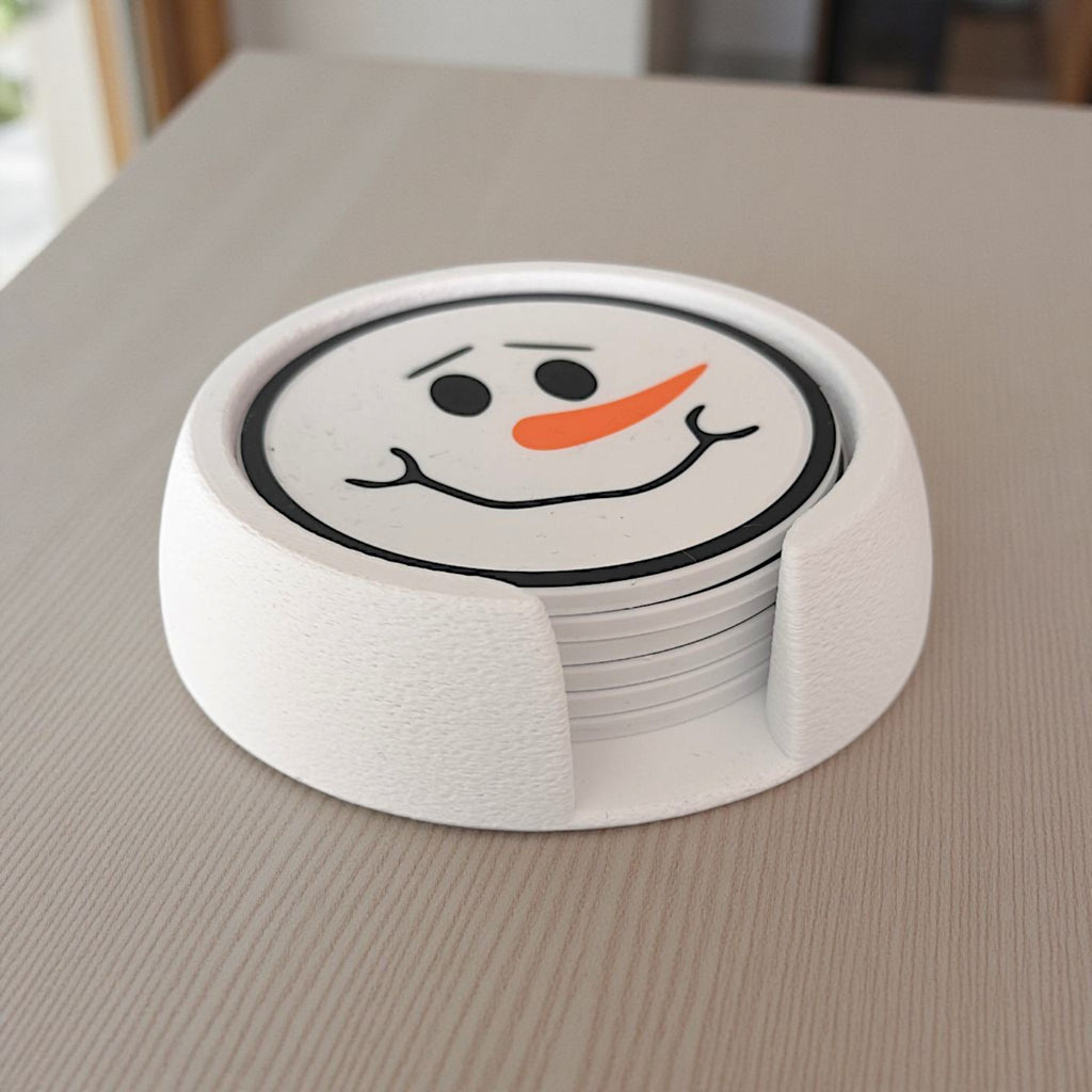 Snowman Face Coaster Set