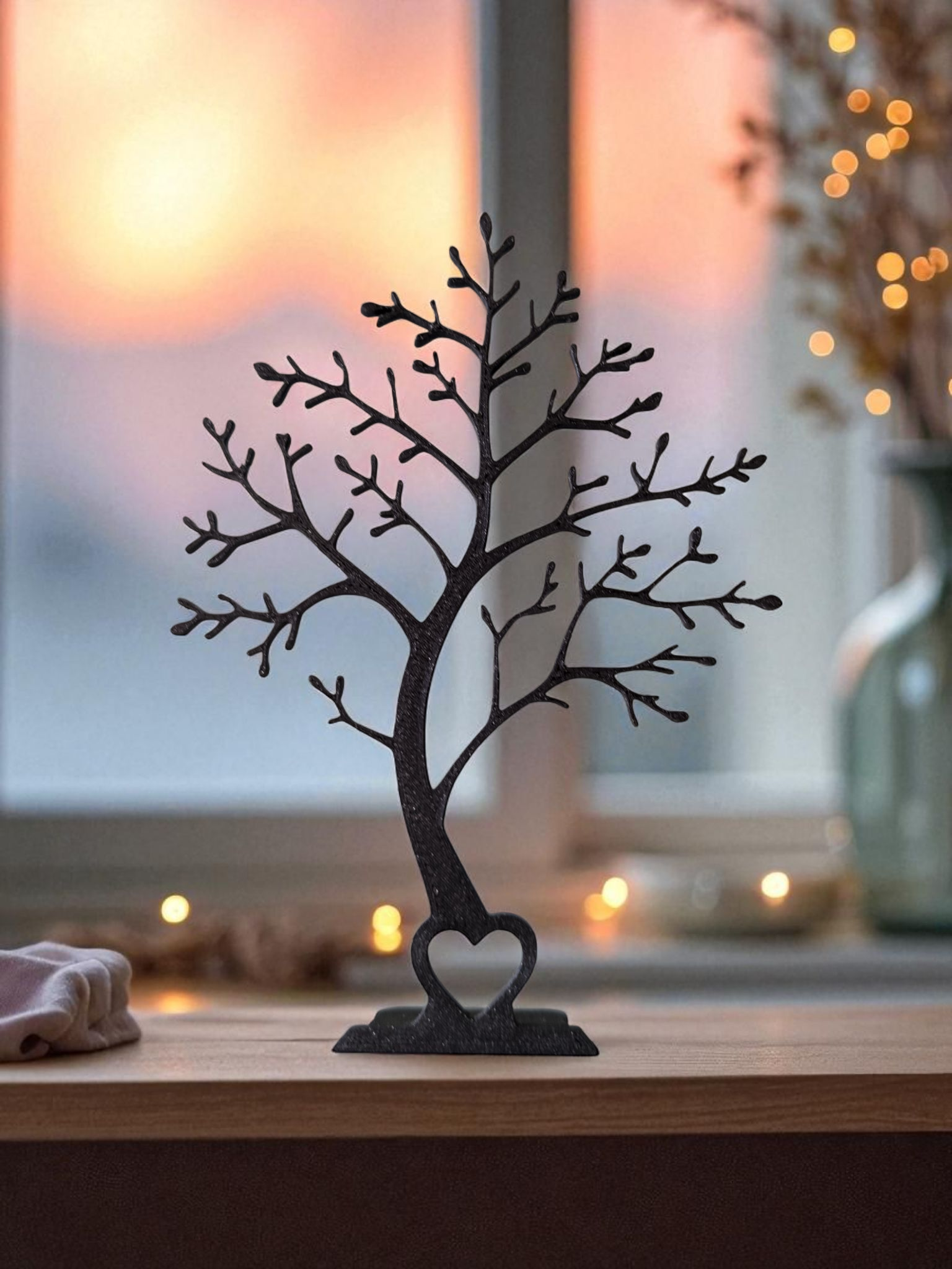 Decorative Tree Sculpture with Heart Base | Home Décor Accent