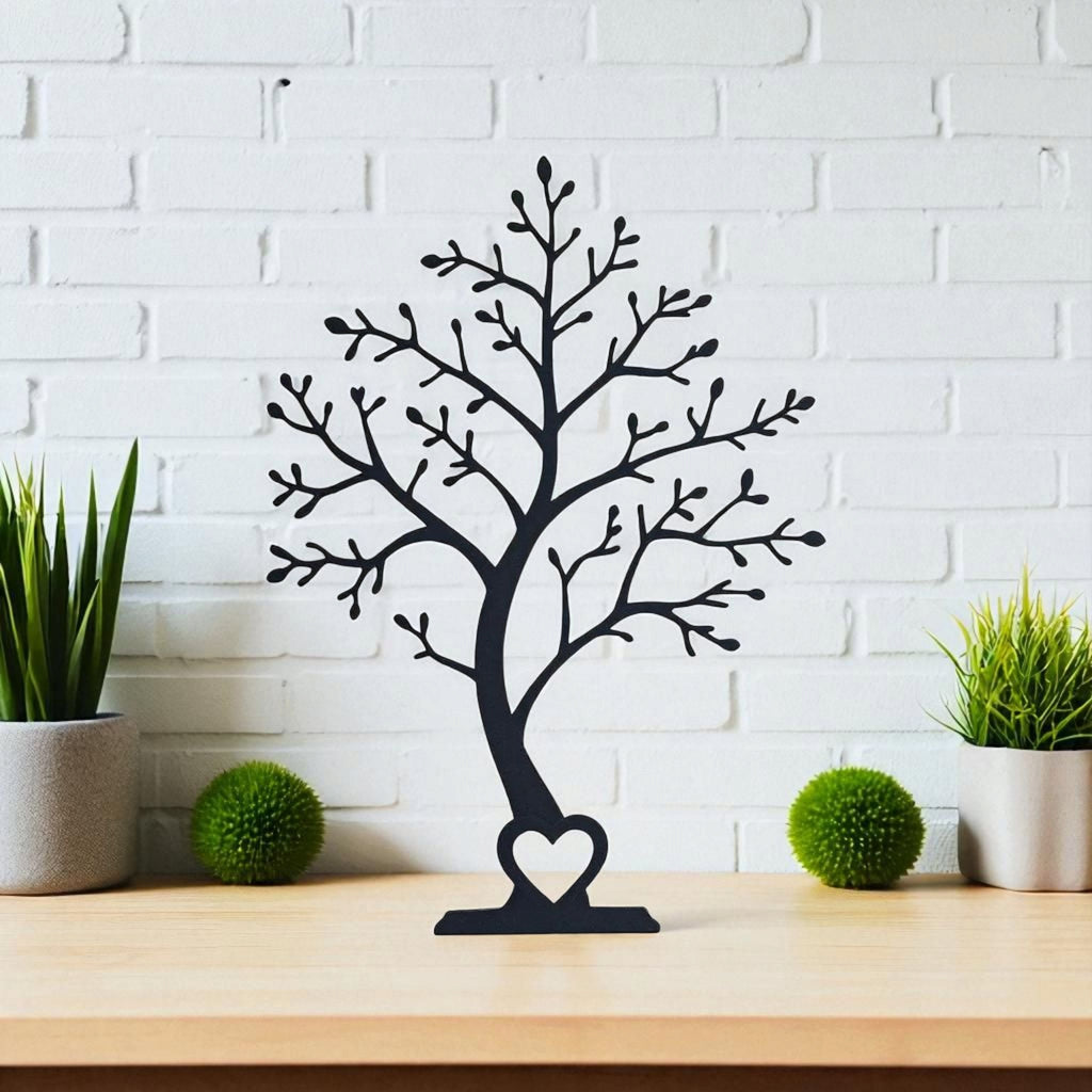 Decorative Tree Sculpture with Heart Base | Home Décor Accent