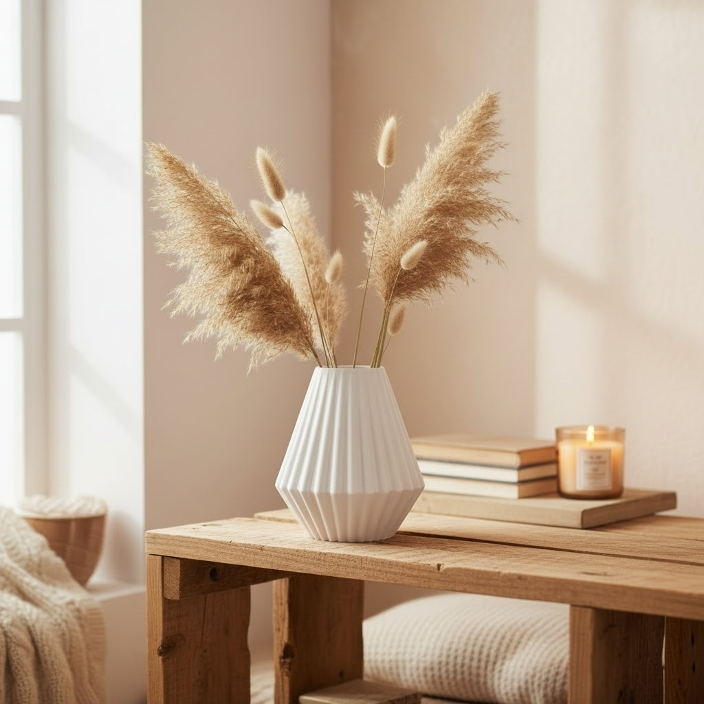 Geometric Faceted Vase