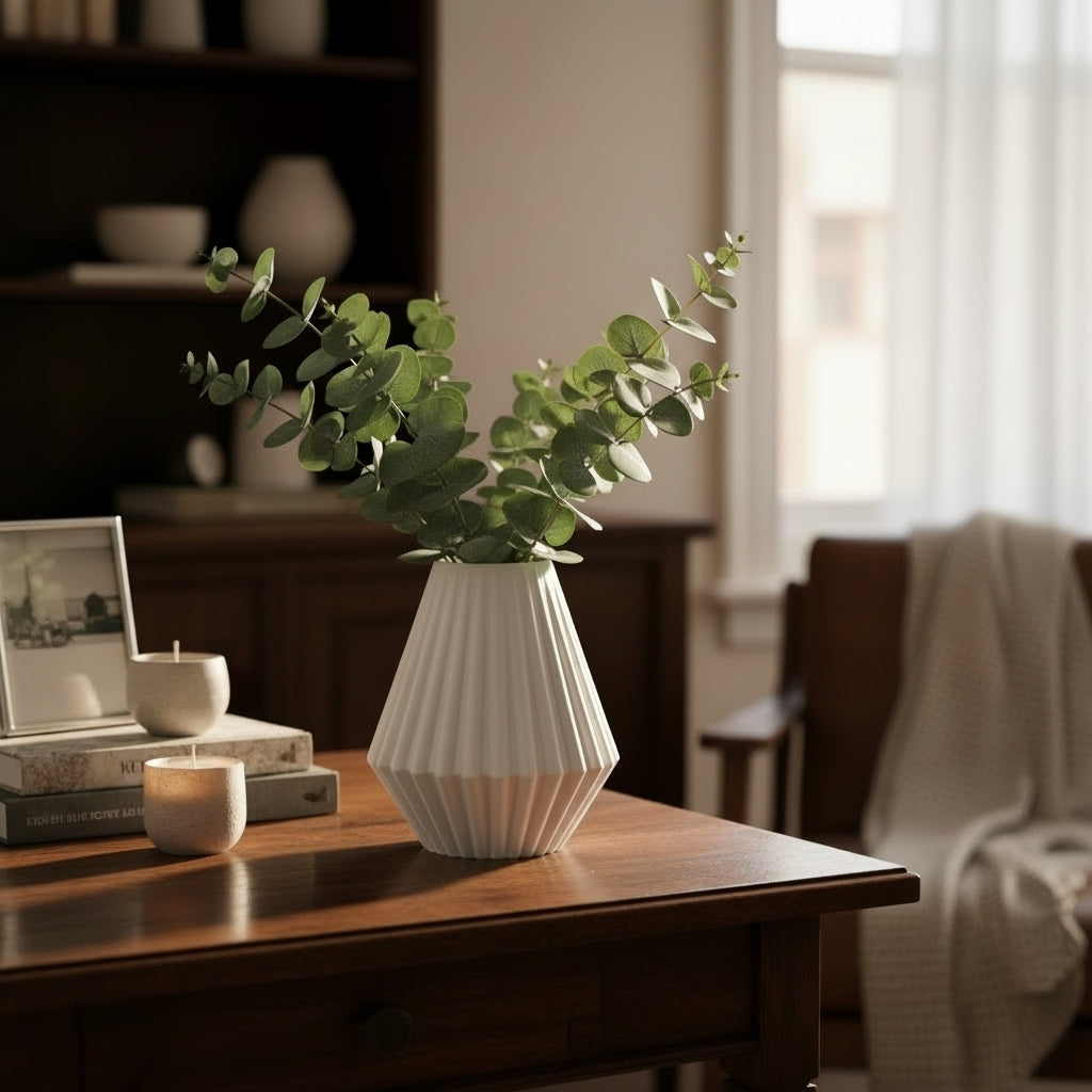 Geometric Faceted Vase