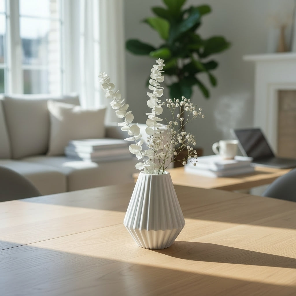 Geometric Faceted Vase