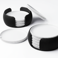 Ribbed coasters - black and white