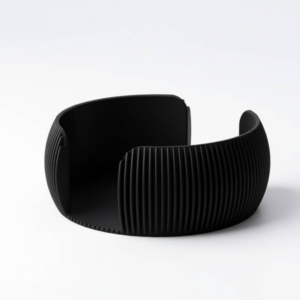 Ribbed holder - black