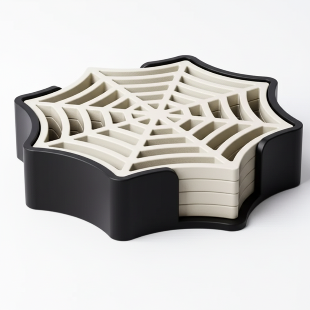 Spider web coasters - view 2