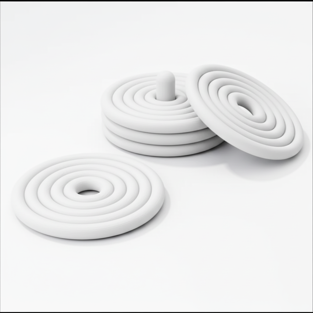 Spiral coaster in white